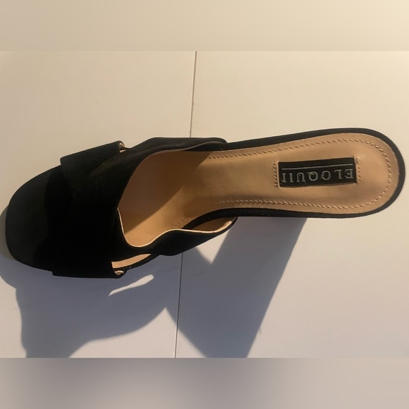 Eloquii Black Mules Size 8 Medium with Decorative Embroidered Block Heels NWOT - Picture 9 of 12